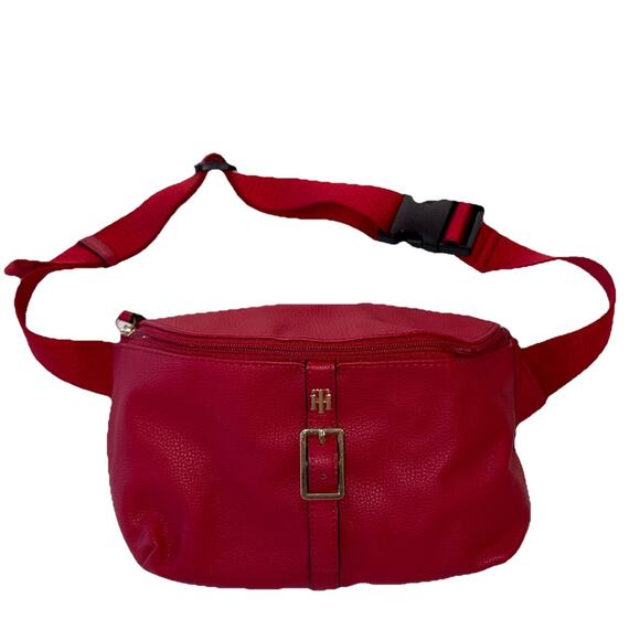 Tommy Hilfiger Handbags - Vintage Red Tommy Hilfiger faux leather fanny pack belt bag